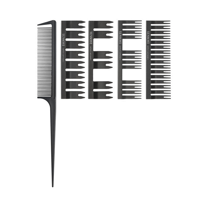 LUSSONI DC 500 Dressing Comb Set: Tail Comb + 4 Covers