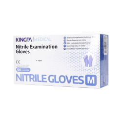KINGFA MEDICAL Jednorazowe rękawiczki z nitrylu, kolor fioletowy, rozmiar M, 100szt. - 1