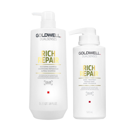GOLDWELL DUALSENSES RICH REPAIR Szampon 1000 ml + Kuracja 500 ml - 1 GOLDWELL DUALSENSES RICH REPAIR Szampon 1000 ml + Kuracja 500 ml - 1