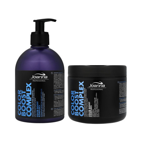JOANNA PROFESSIONAL COLOR BOOST COMPLEX Szampon rewitalizujący kolor 500ml + odżywka 500g - 1 JOANNA PROFESSIONAL COLOR BOOST COMPLEX Szampon rewitalizujący kolor 500ml + odżywka 500g - 1