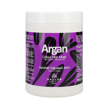 KALLOS ARGAN Kremowa maska chroniąca kolor 1000ml - 1 KALLOS ARGAN Kremowa maska chroniąca kolor 1000ml - 1