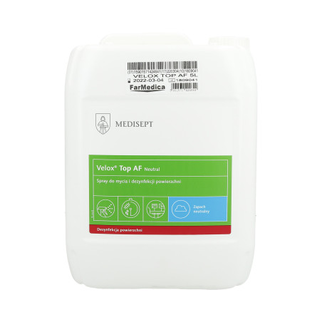 MEDISEPT MEDI-LINE Velox Top AF Preparat do mycia i dezynfekcji powierzchni 5000ml - 1 MEDISEPT MEDI-LINE Velox Top AF Preparat do mycia i dezynfekcji powierzchni 5000ml - 1