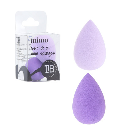 MIMO Zestaw dwóch gąbek do makijażu, Raindrop Mini, Fioletowe - 1 MIMO Zestaw dwóch gąbek do makijażu, Raindrop Mini, Fioletowe - 1