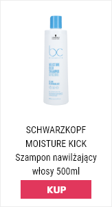 schwarzkopf moisture kick szampon nawilżający w białej butli z niebieską nakrętką