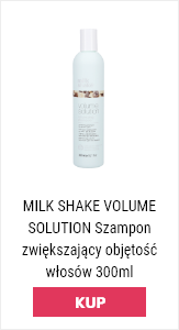 milk shake volume szampon zwiększający objętość w białej plastikowej butelce