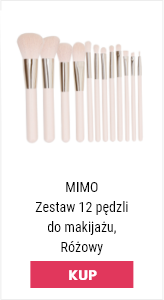 zestaw 12 białych pędzli do makijażu mimo