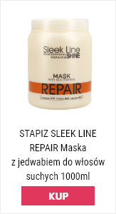 maska z jedwabiem stapiz sleek z plastikowym opakowaniu z pomarańczowym paskiem