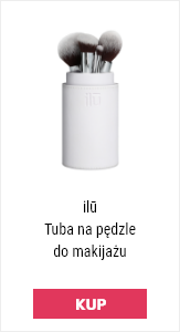 biała tuba na pędzle marki ilu, w której znajdują się pędzle