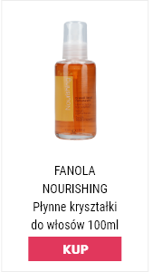 płynne kryształki do włosów fanola nourishing pomarańczowy płyn w plastikowym opakowaniu
