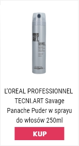 Srebrne opakowanie pudru w spray marki L'Oreal