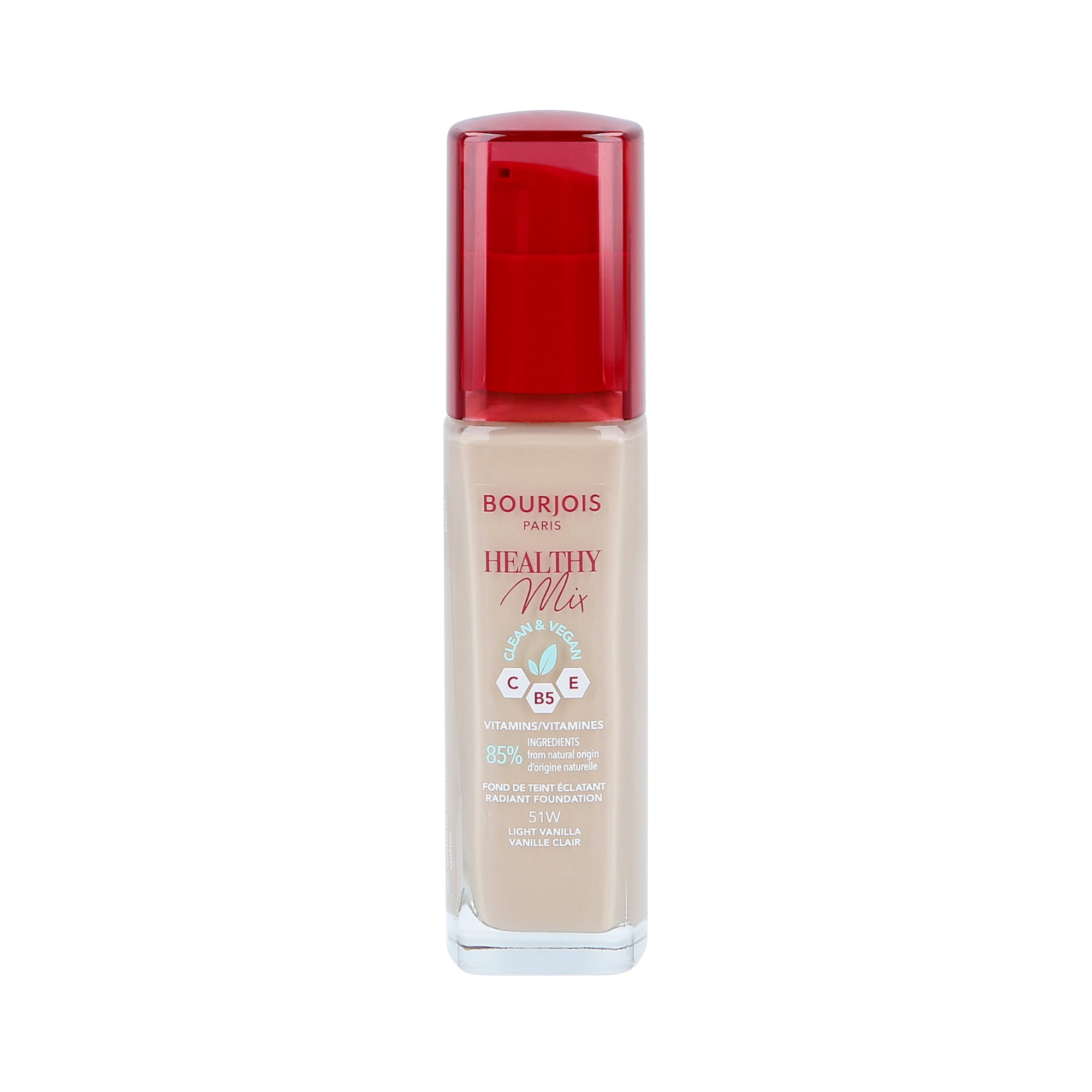 BOURJOIS HEALTHY MIX VEGAN Podkład rozświetlający 051W Light Vanilla 30ml