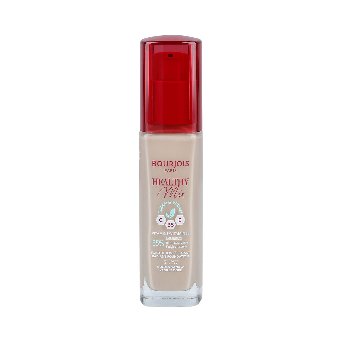 Bourjois BOURJOIS HEALTHY MIX VEGAN Podkład rozświetlający 051,2W Golden Vanilla 30 ml — Składniki i ocena