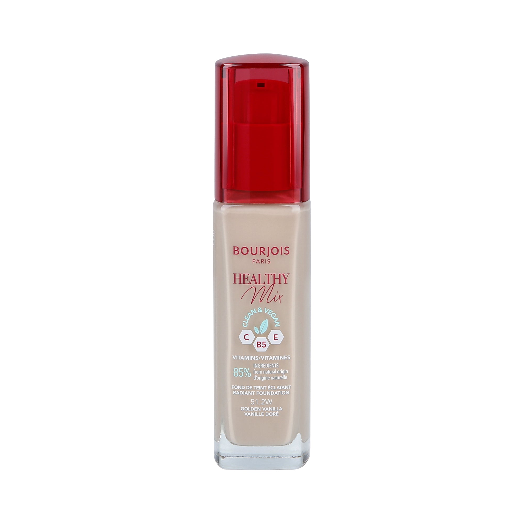 BOURJOIS HEALTHY MIX VEGAN Podkład rozświetlający 051,2W Golden Vanilla 30ml