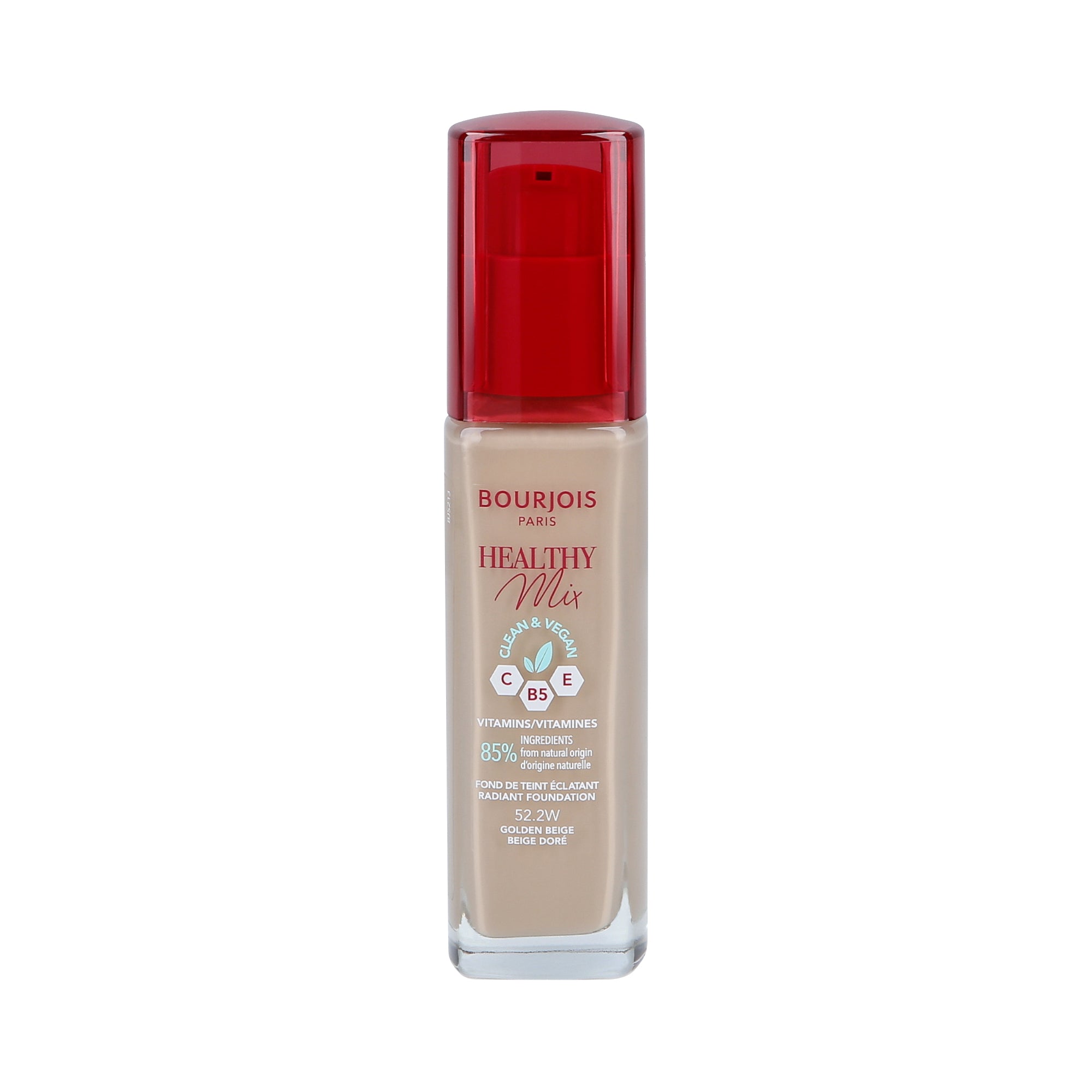 BOURJOIS HEALTHY MIX VEGAN Podkład rozświetlający 052,2W Golden Beige 30ml