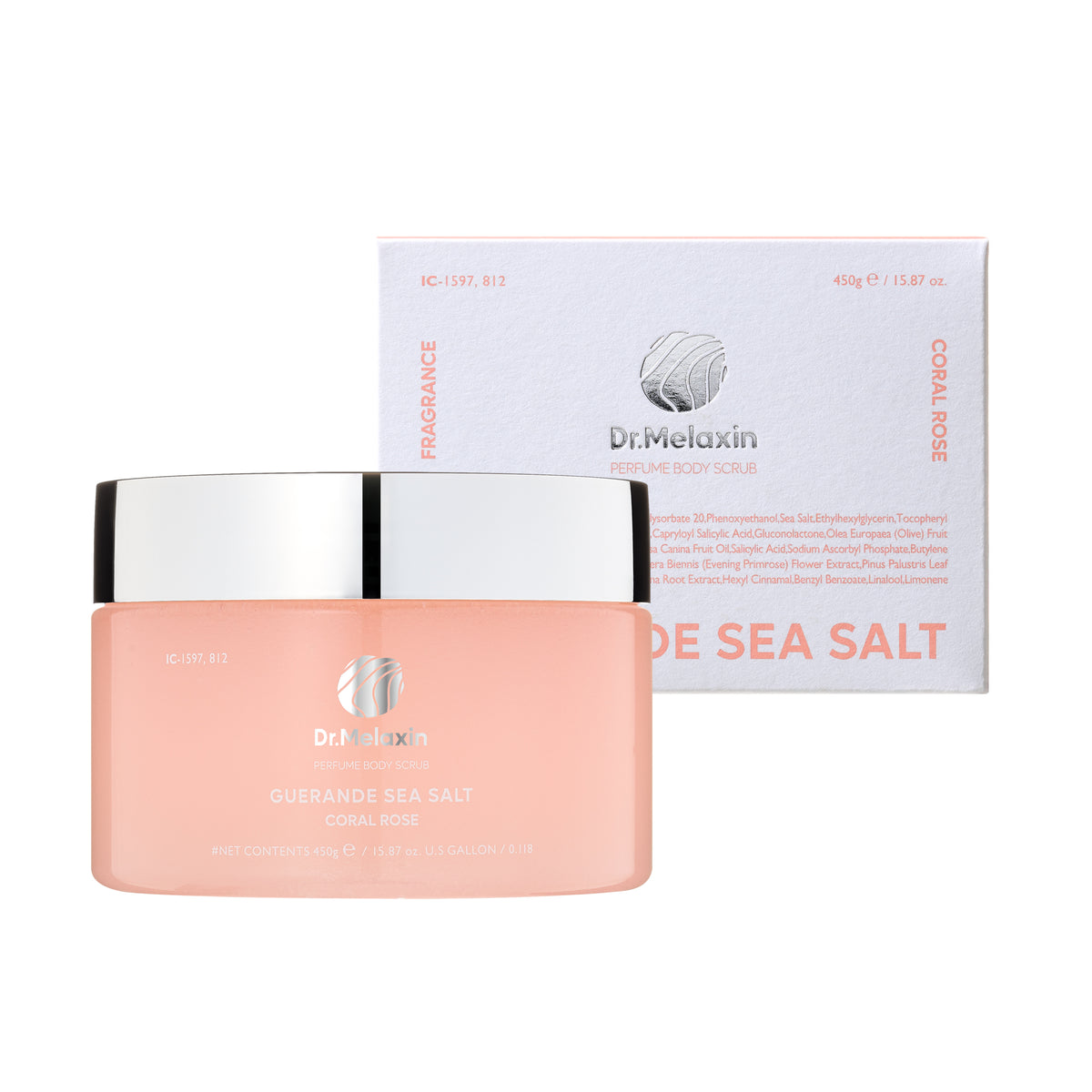 Dr. Melaxin DR.MELAXIN PERFUME BODY SCRUB Perfumowany peeling solny do ciała Coral Rose 450 g — Składniki i ocena