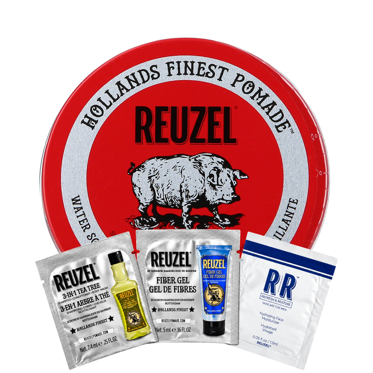 Reuzel REUZEL RED POMADE WATER SOLUBLE HIGH SHINE Woda pomada do włosów o średnim utrwaleniu i intensywnym połysku 95 g + 3 saszetki — Inhaltsstoffe und Bewertung