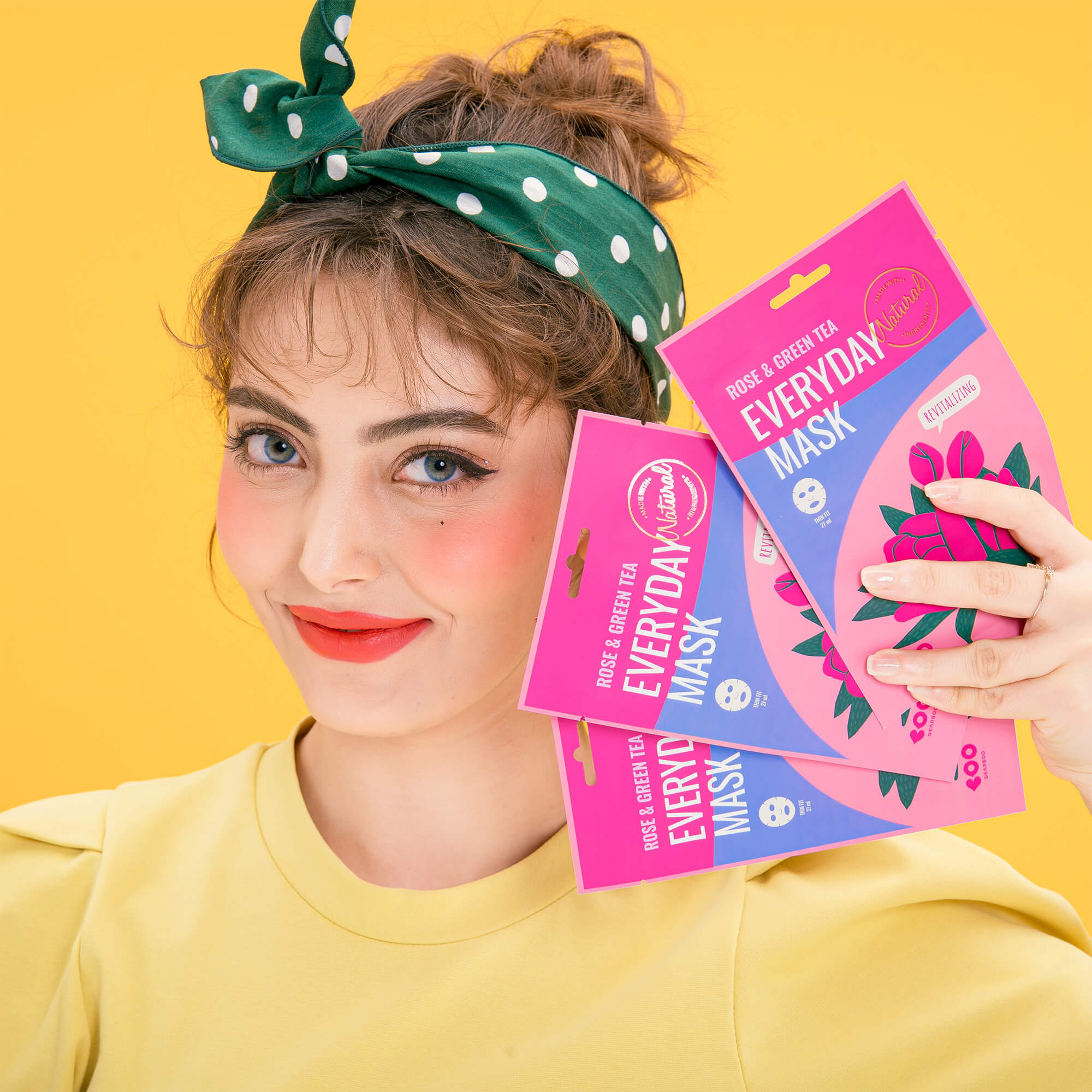 DEARBOO EVERYDAY ROSE&GREEN TEA Revitalisierende Tuchmaske 27 ml #4