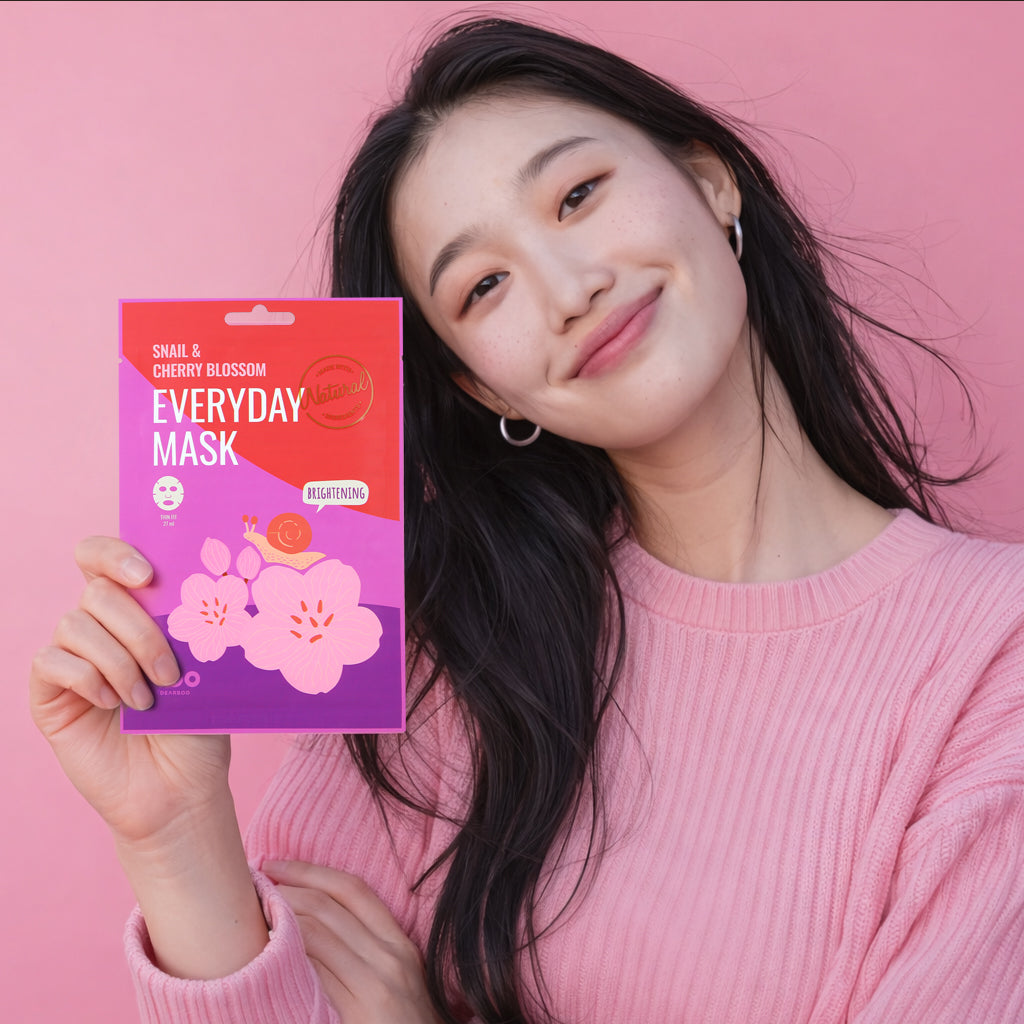 DEARBOO EVERYDAY SNAIL&CHERRY BLOSSOM Rozjaśniająca maska w płachcie 27 ml #3