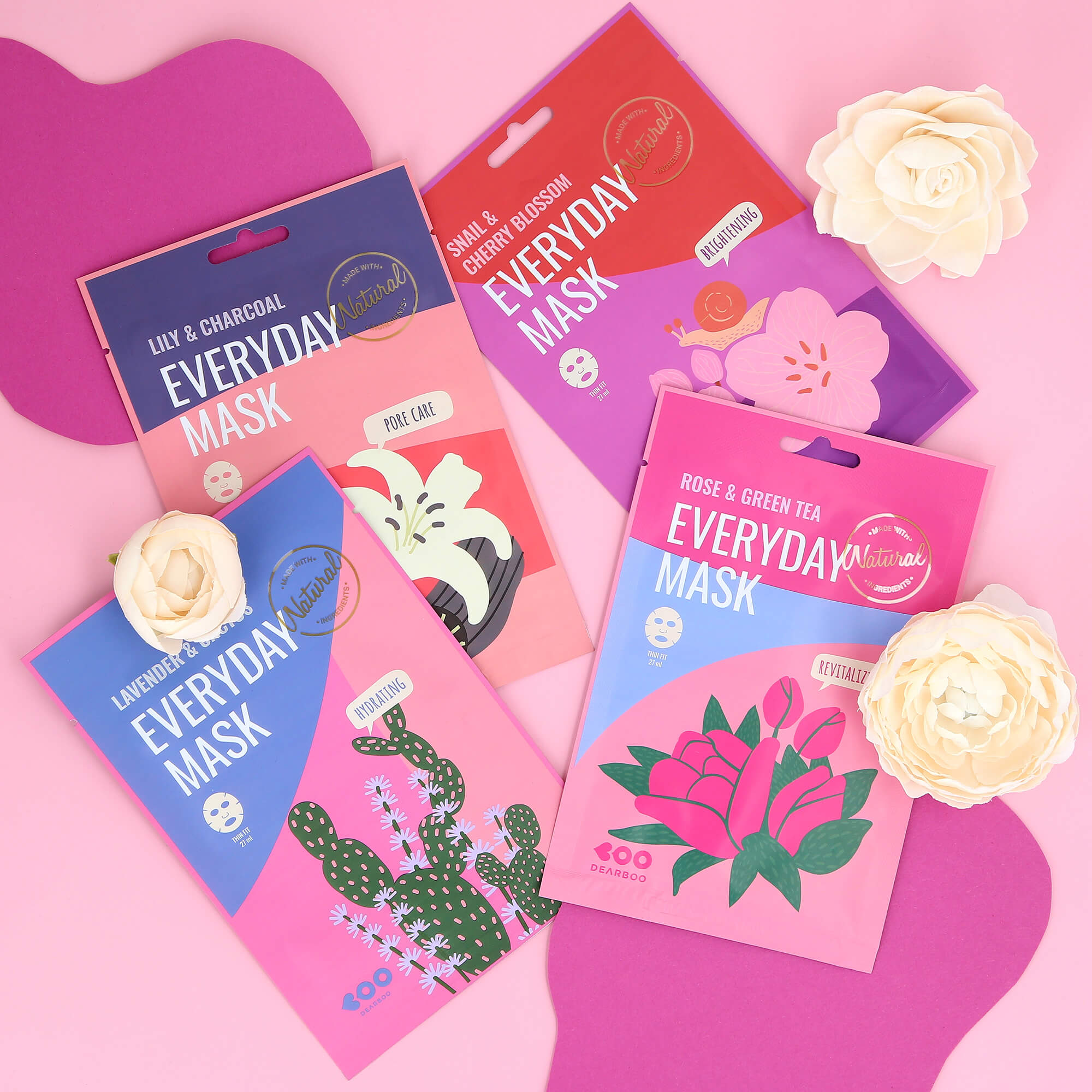 DEARBOO EVERYDAY LAVENDER&CACTUS Nawilżająca maska w płachcie 27 ml #5