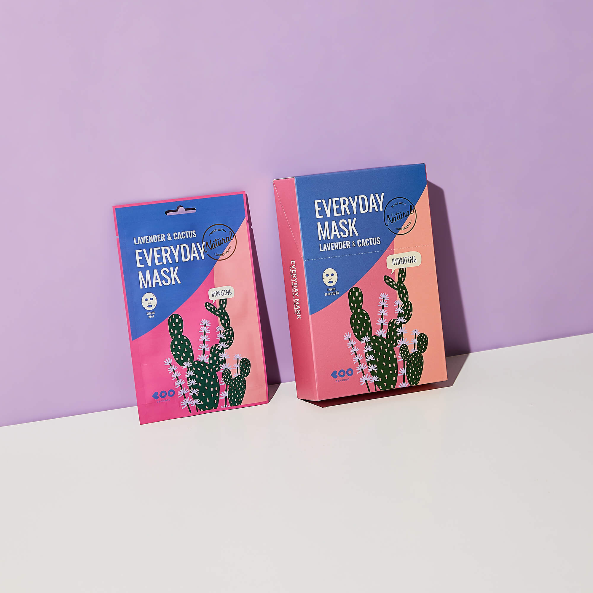 DEARBOO EVERYDAY LAVENDER&CACTUS Nawilżająca maska w płachcie 27 ml #6