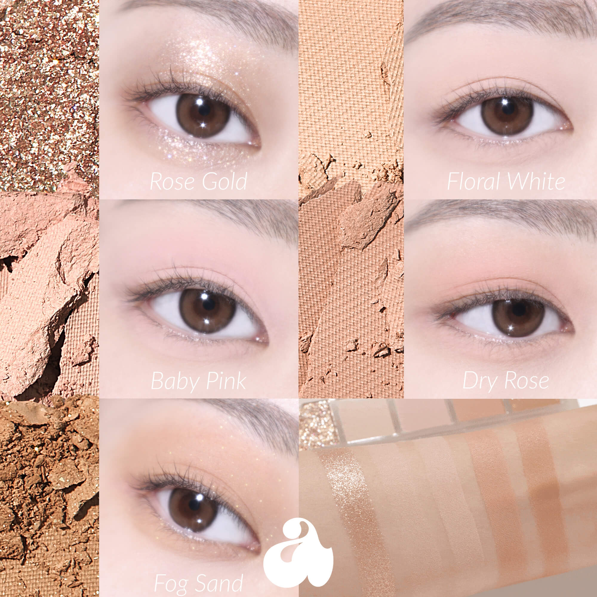 UNLEASHIA MOOD SHOWER Palette de fards à paupières et d'enlumineurs n° 2 Rose Shower 4 g #5