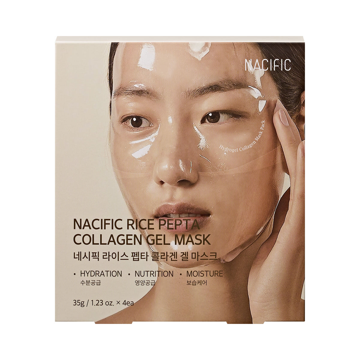 Nacific NACIFIC RICE PEPTA Collagen Gel Mask – hydrożelowa maska kolagenowa z ryżem i peptydami 35 g (4 szt.)