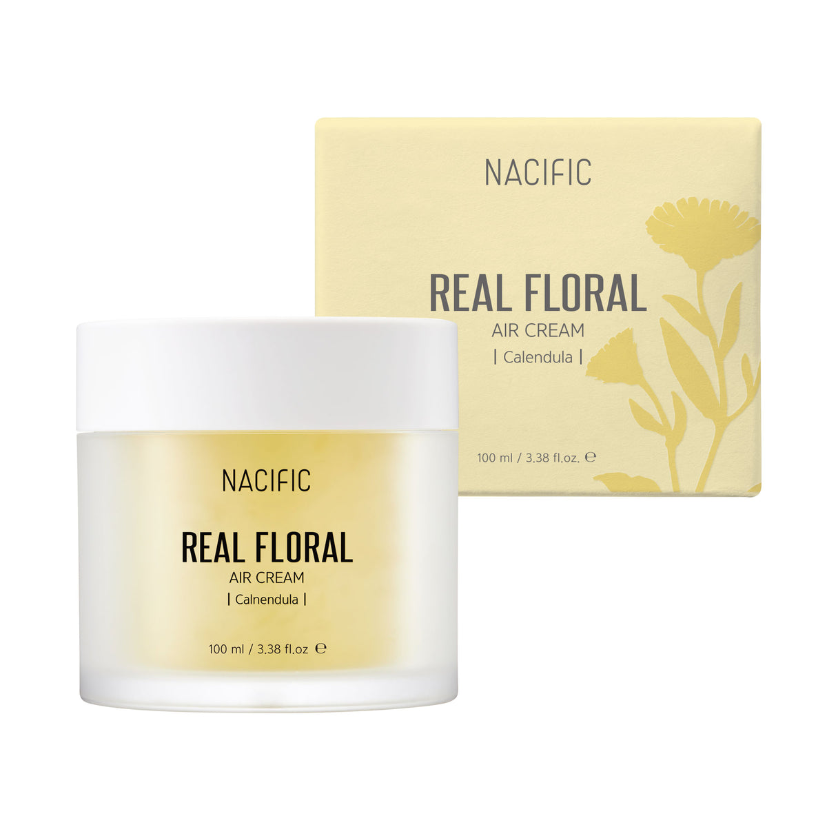 Nacific NACIFIC REAL FLORAL CALENDULA AIR CREAM - lekki krem do twarzy z ekstraktem z nagietka 100 ml — Składniki i ocena