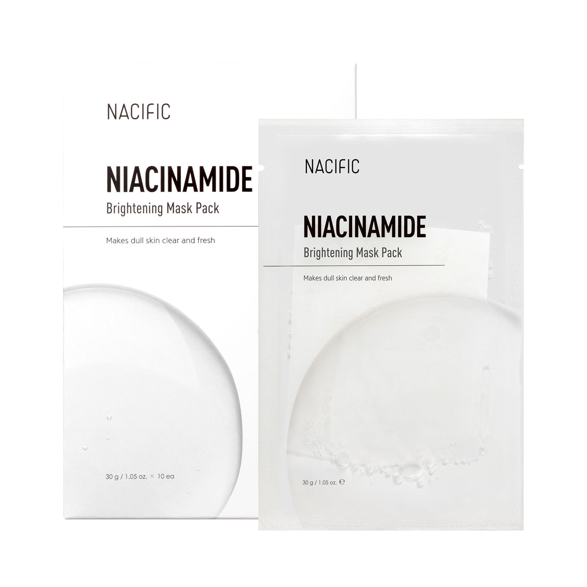 Nacific NACIFIC NIACINAMIDE BRIGHTENING MASK Rozjaśniające maski w płachcie 10 szt. — Składniki i ocena