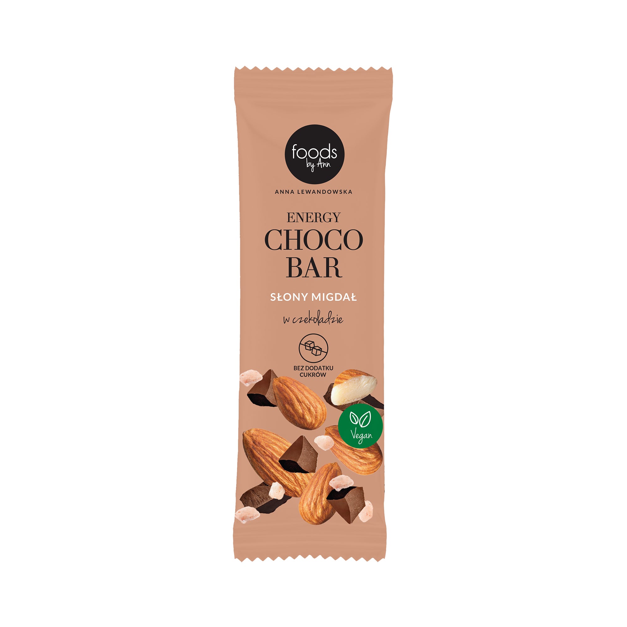 LEVANN FOODS BY ANN Chocolate Energy Bar, Salted Almond 35g