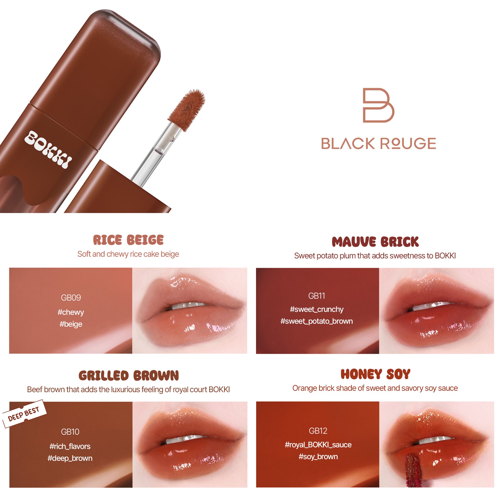 BLACK ROUGE GLOW BOKKI TINT Glänzender Lippen-Tint 4,85 g #3
