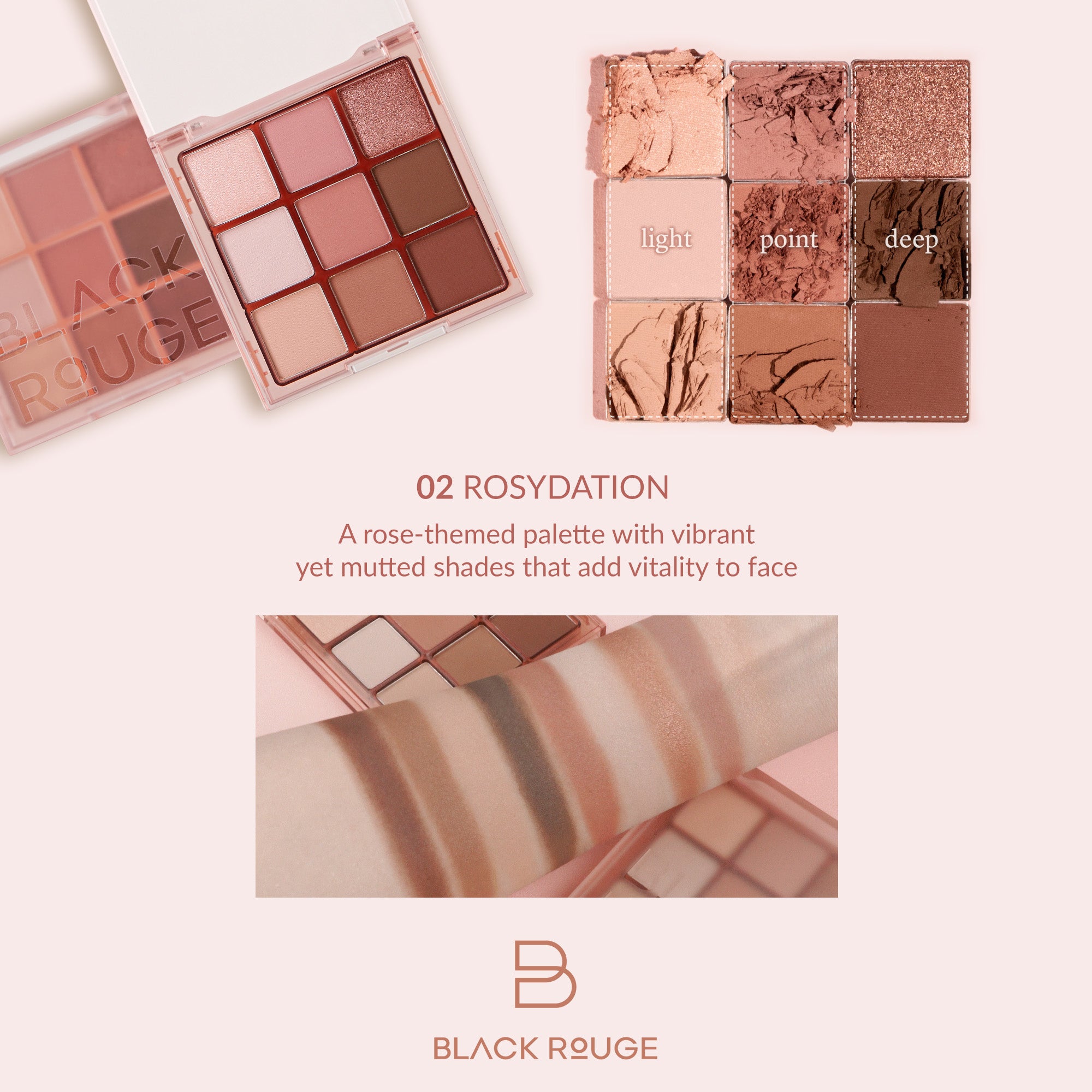 BLACK ROUGE COLORDATION MOOD PALETTE Palette de fards à paupières professionnelle 8 g #2