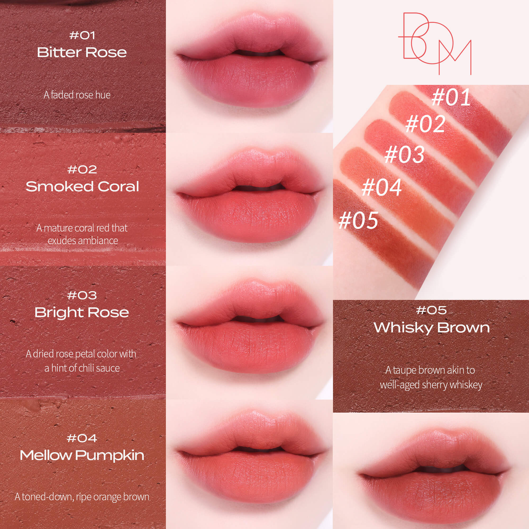 B.O.M CLOUD BLUR LIPSTICK Leichter, matter Lippenstift 3,3 g
