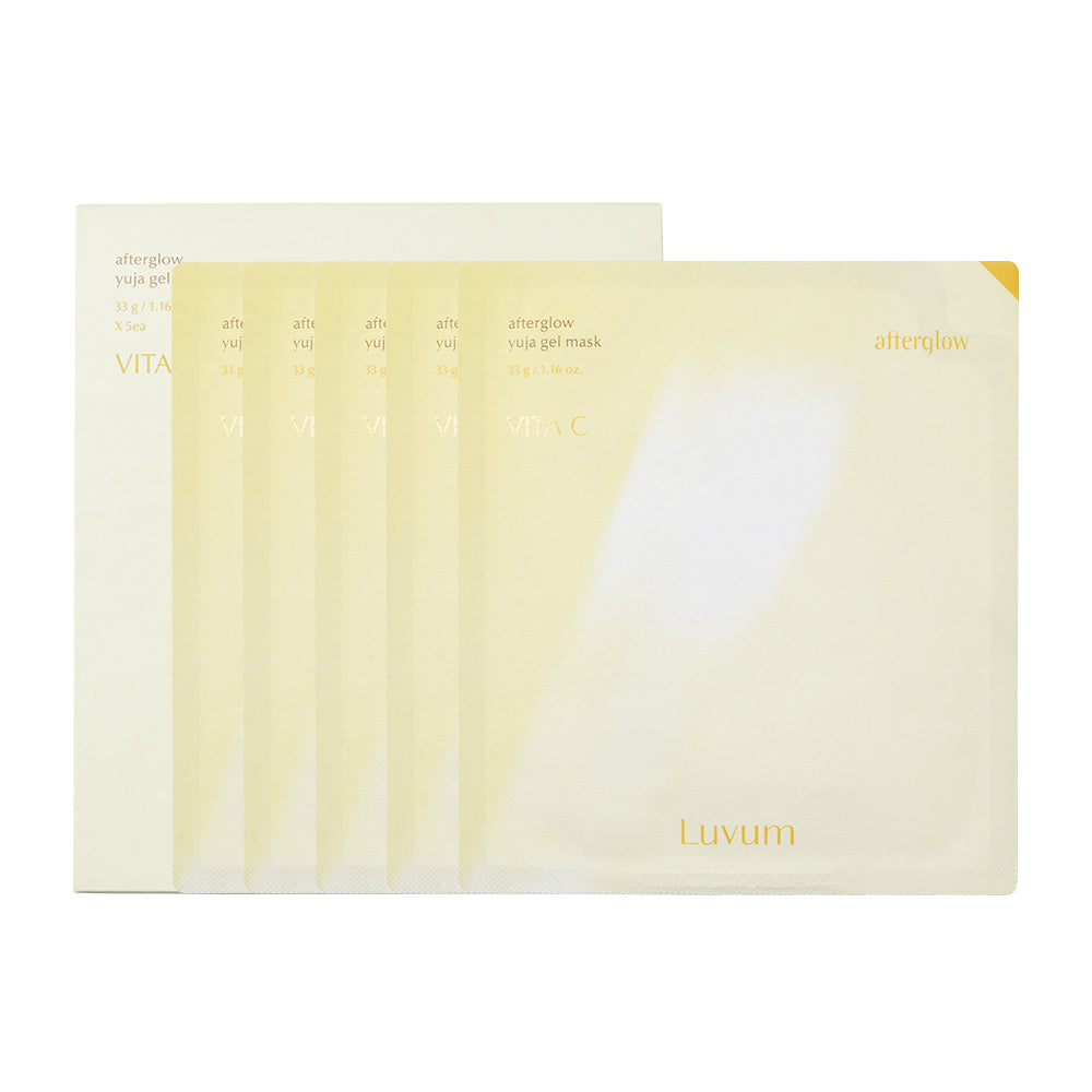 Luvum LUVUM AFTERGLOW YUJA GEL MASK Rozświetlająca żelowa maska do twarzy 5 szt.