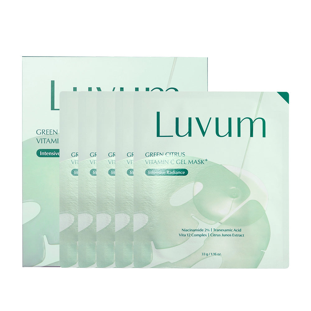 Luvum LUVUM GREEN CITRUS VITAMIN C GEL MASK Hydrożelowa maseczka witaminą C i kwasem traneksamowym 5 szt. — Składniki i ocena
