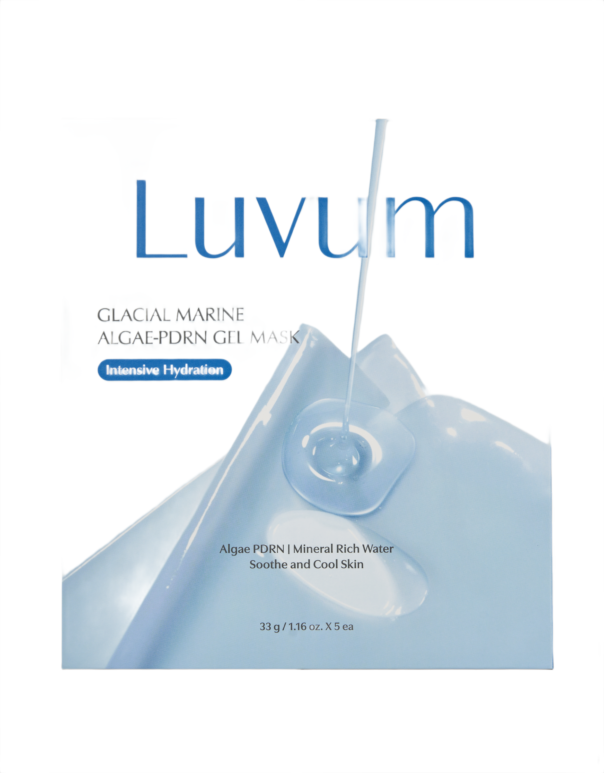 LUVUM GLACIAL MARINE ALGAE-PDRN GEL MASK Kojąca hydrożelowa maska do twarzy 5 szt. #3