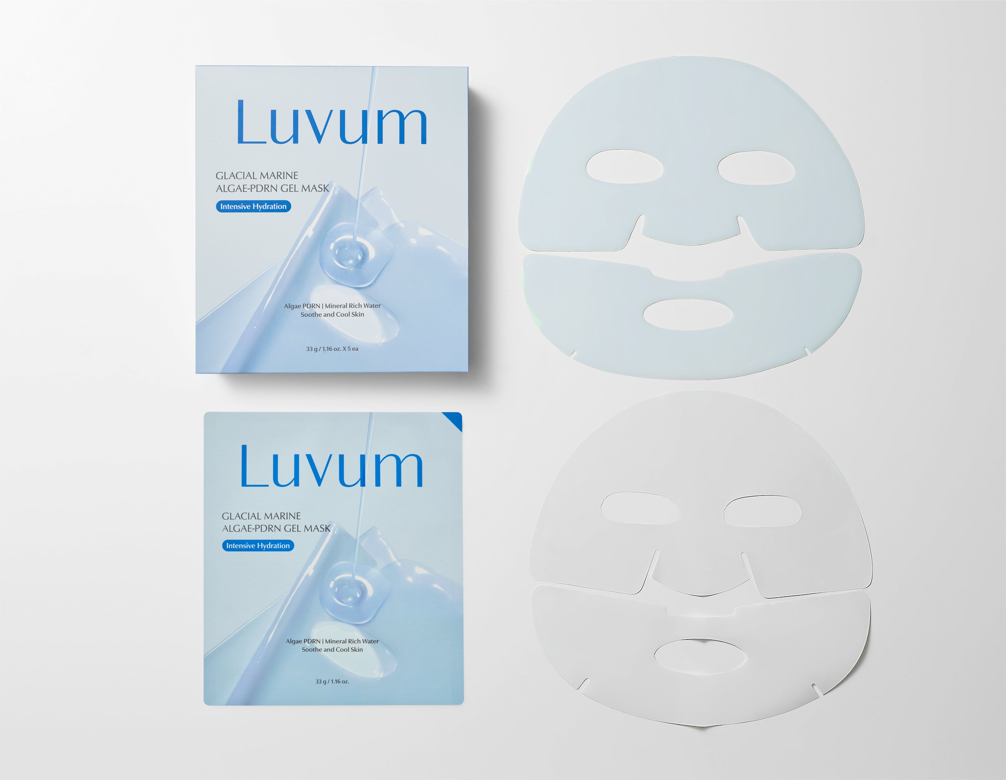LUVUM GLACIAL MARINE ALGAE-PDRN GEL MASK Kojąca hydrożelowa maska do twarzy 5 szt. #4