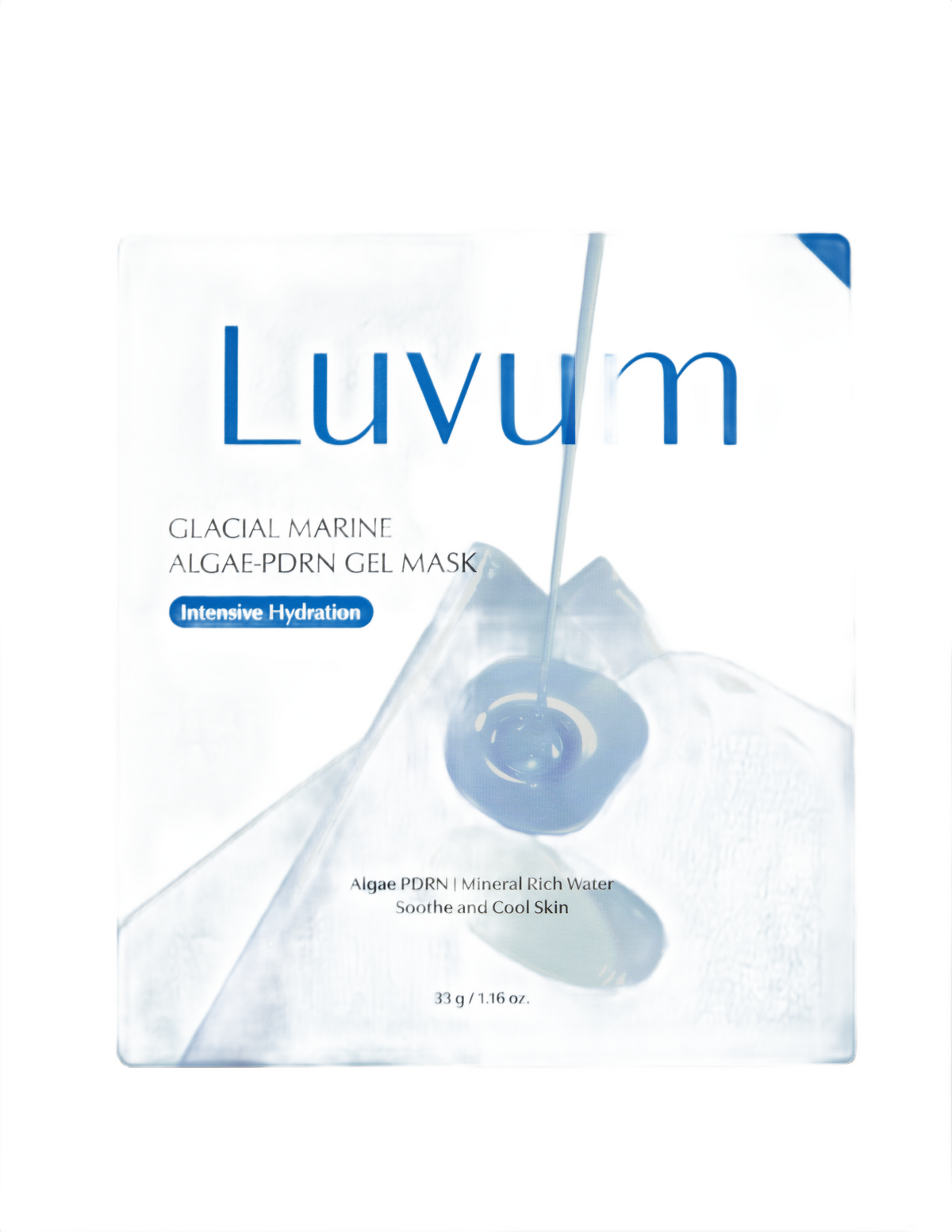 Luvum LUVUM GLACIAL MARINE ALGAE-PDRN GEL MASK Kojąca hydrożelowa maska do twarzy 5 szt.