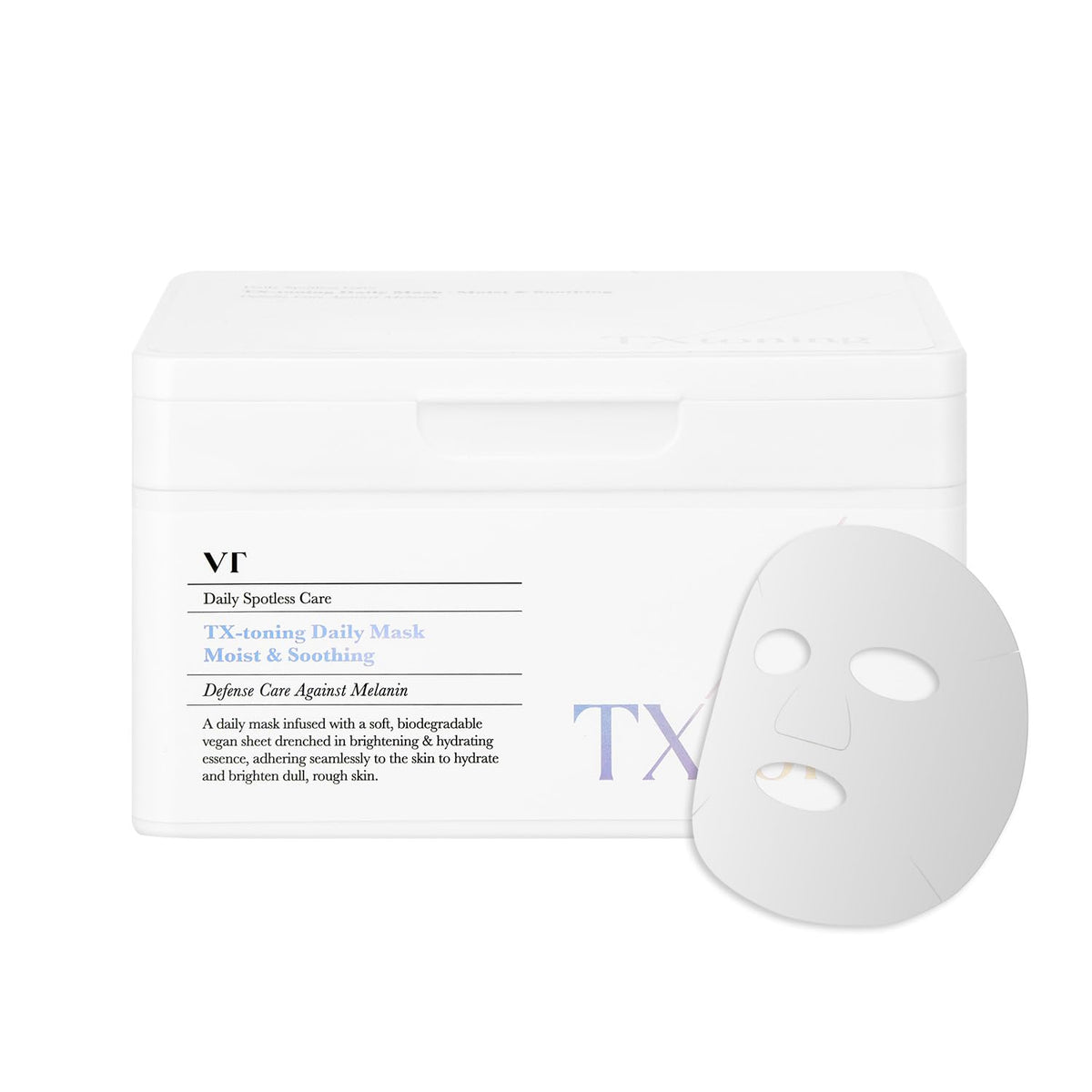 VT Cosmetics VT COSMETICS TX-TONING DAILY MASK Rozjaśniające maski do twarzy z kwasem traneksamowym 30 szt.
