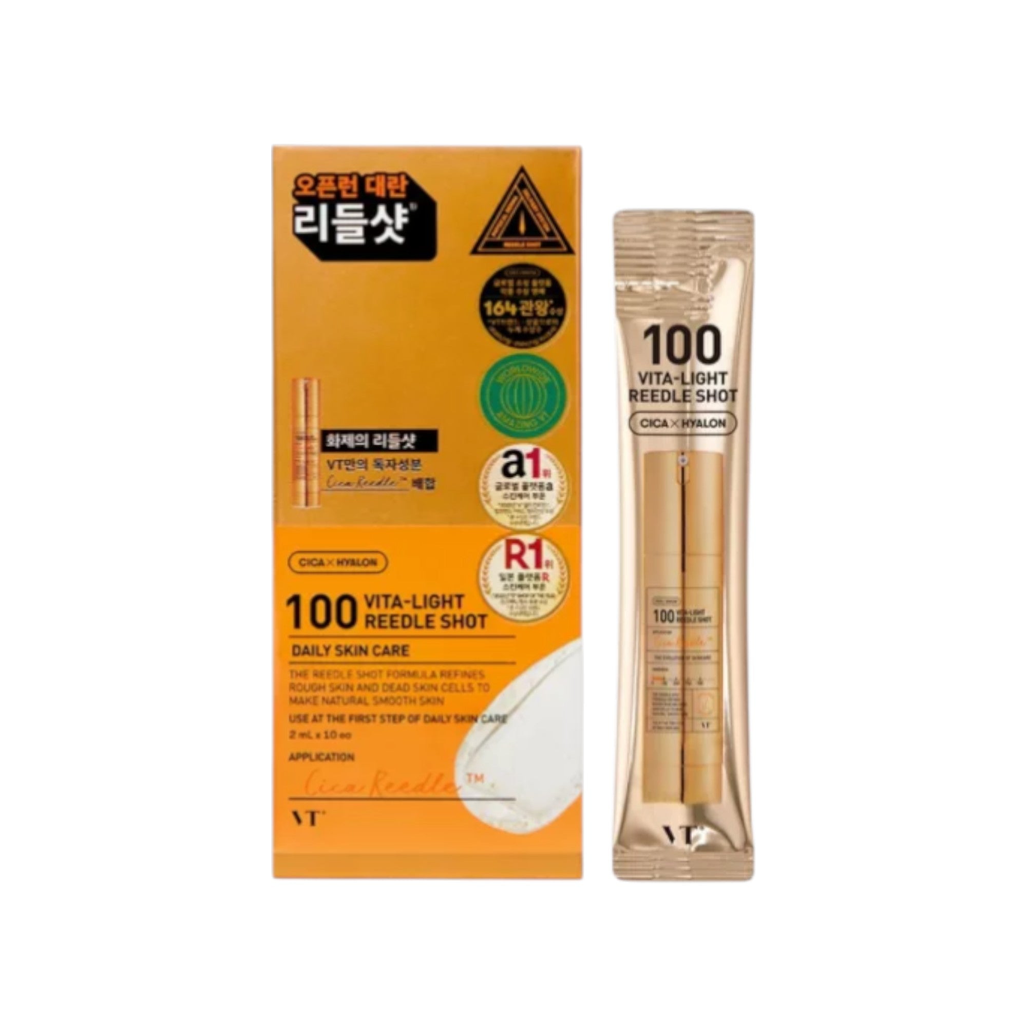 VT COSMETICS 100 VITA-LIGHT REEDLE SHOT Sérum concentré en ampoules qui unifie le teint 10 x 2 ml