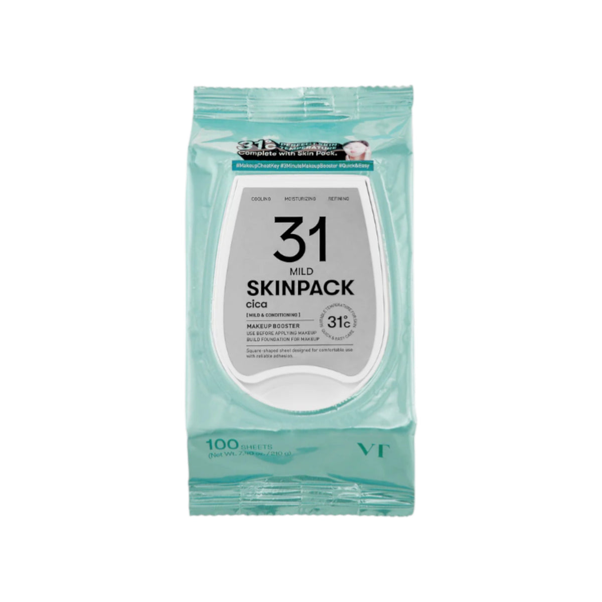 VT Cosmetics VT COSMETICS SKIN MASK PACK MILD Zestaw kojących płatków do twarzy o działaniu nawilżającym 100 szt.