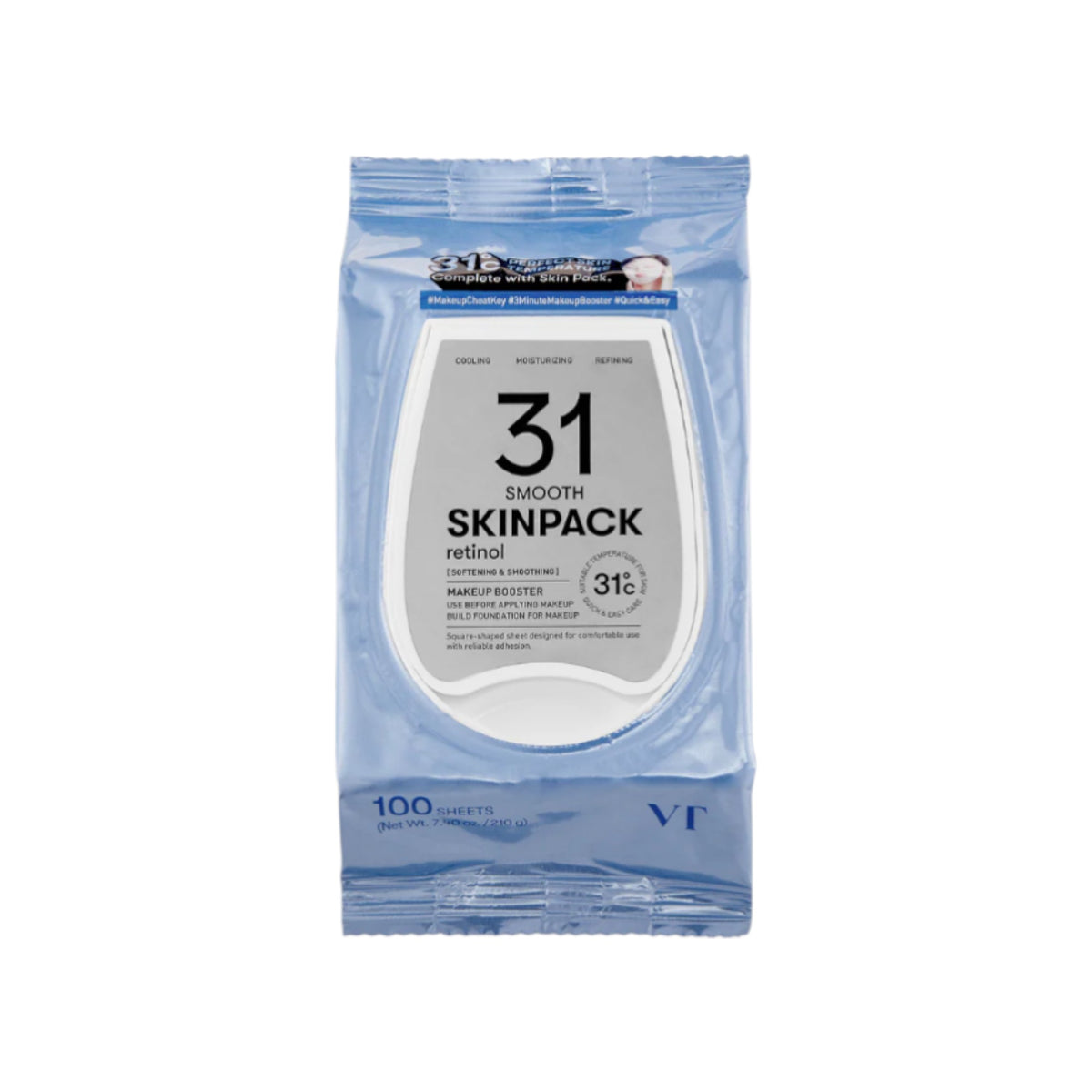 VT Cosmetics VT COSMETICS SKIN MASK PACK SMOOTH Zestaw kojących płatków do twarzy o działaniu wygładzającym 100 szt.
