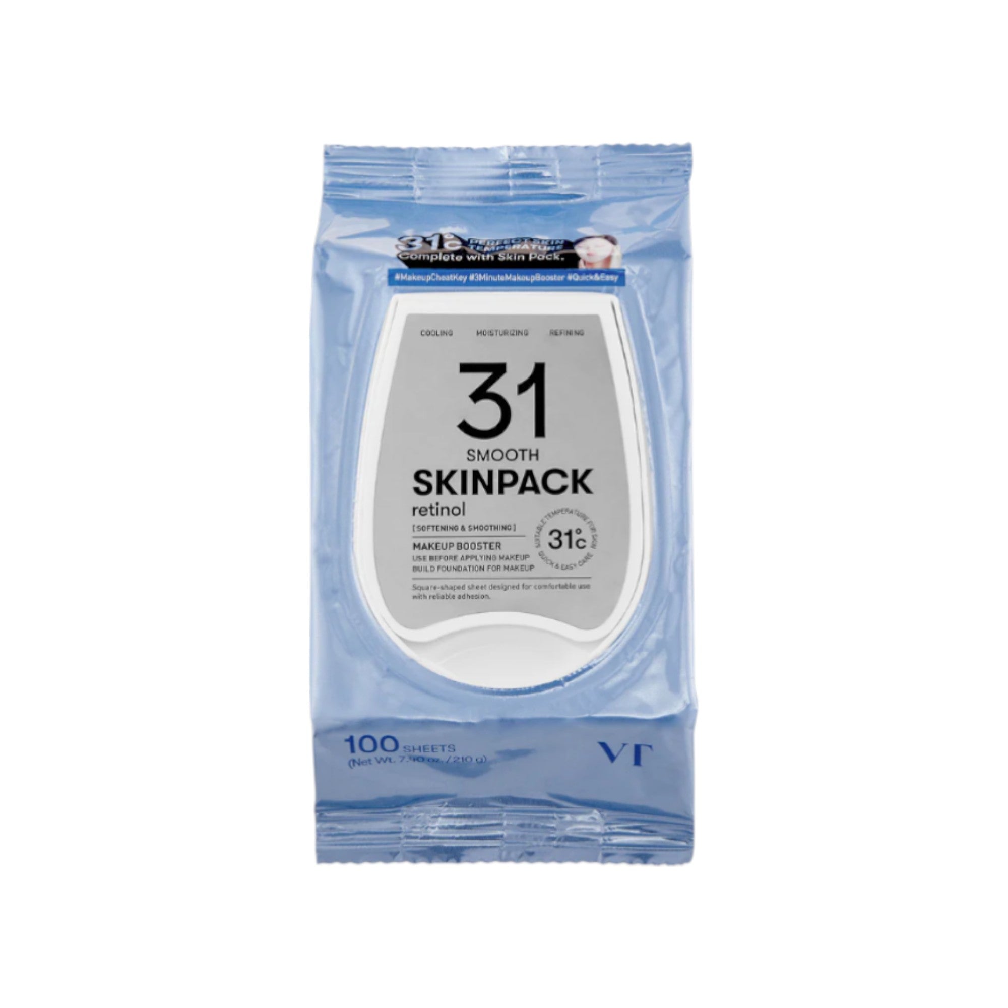 VT COSMETICS SKIN MASK PACK SMOOTH  Set wohltuende Gesichtspads mit glättender Wirkung, 100 Stk.