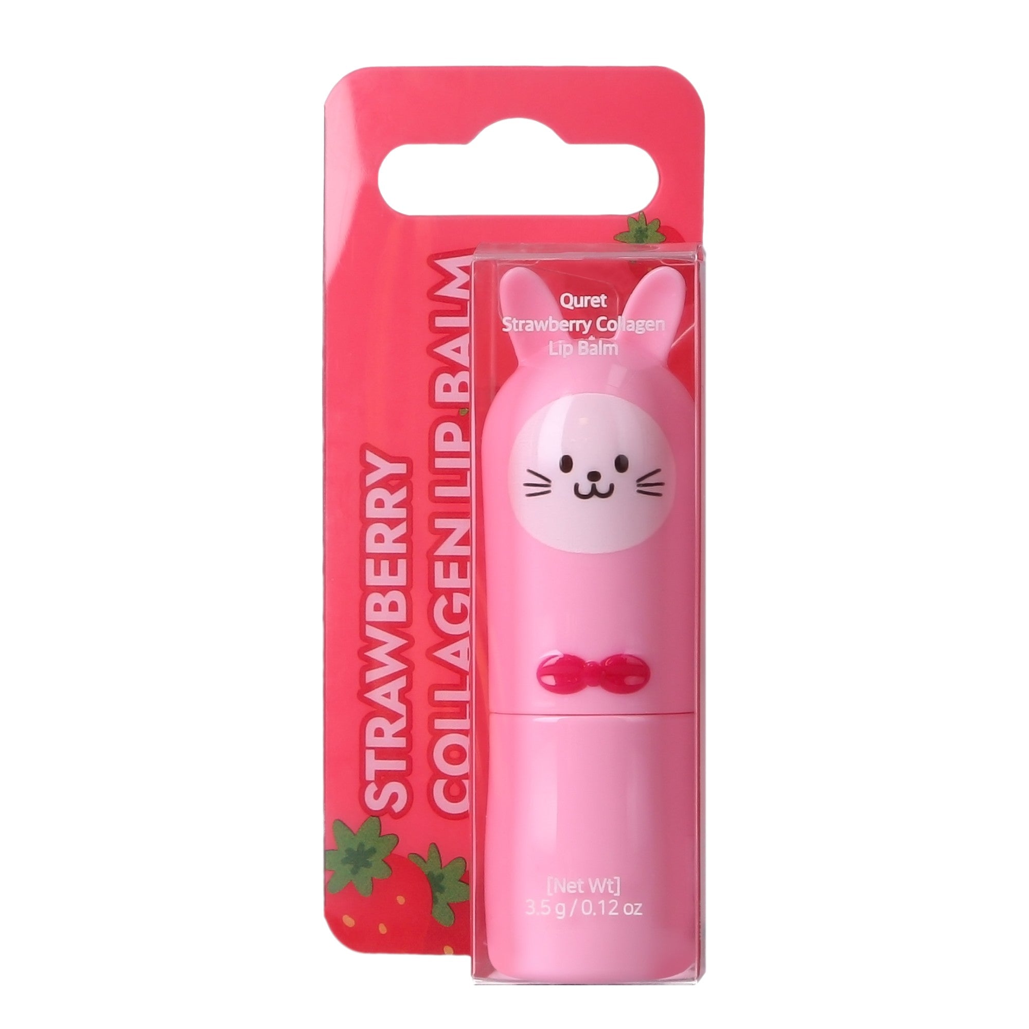 QURET Rewitalizujący balsam do ust z kolagenem, Truskawka 3,5 g
