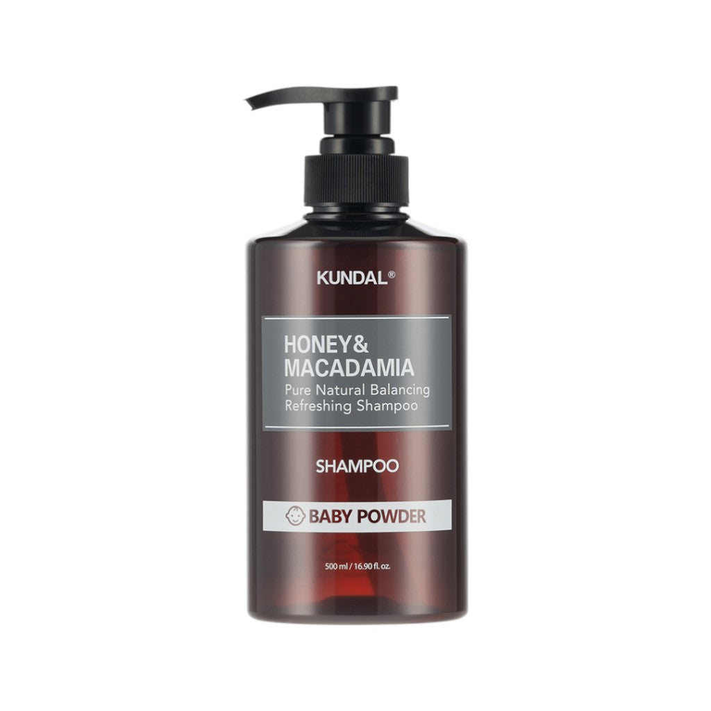 Kundal KUNDAL HONEY & MACADAMIA Odświeżający szampon do włosów, Baby Powder 500 ml — Składniki i ocena