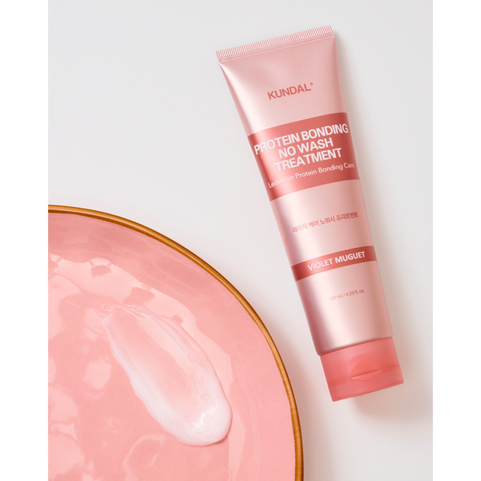 KUNDAL PROTEIN BONDING NO WASH Intensywnie wzmacniająca kuracja bez spłukiwania Violet Muguet 130 ml #4