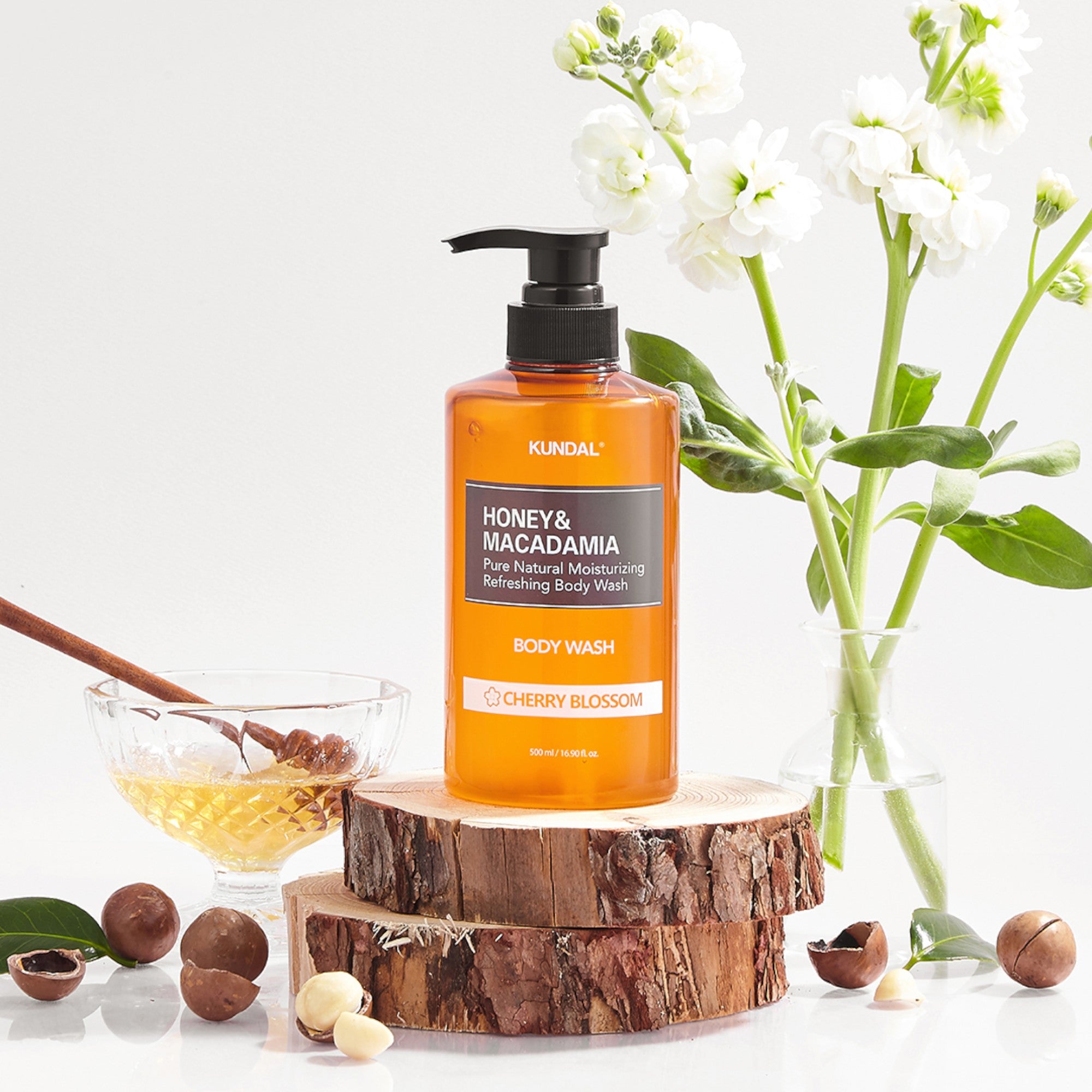 KUNDAL HONEY & MACADAMIA Odświeżający żel do mycia ciała Cherry Blossom 500 ml #2