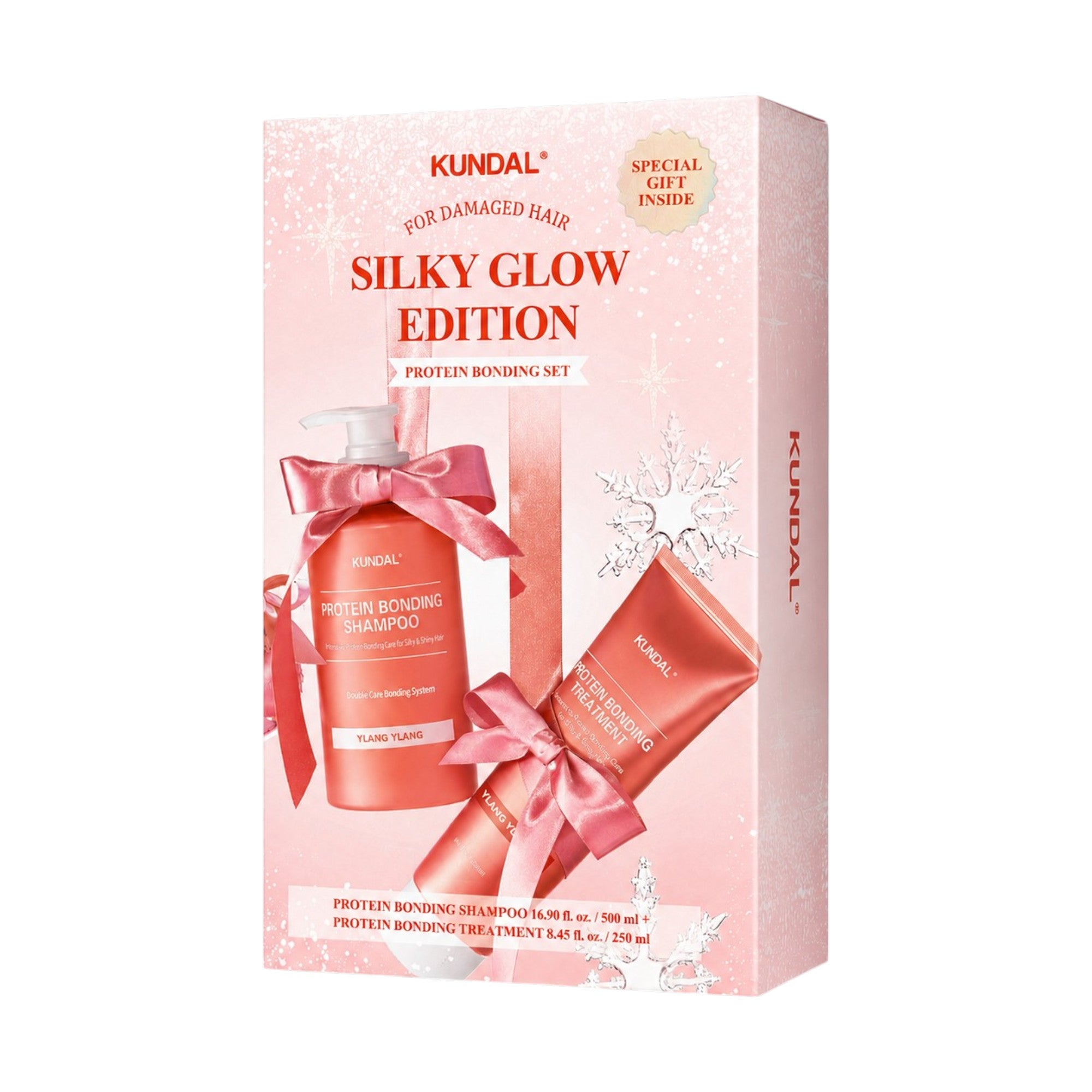 KUNDAL SILKU GLOW EDITION Intensywnie regenerujący zestaw do pielęgnacji włosów Ylang-Ylang 2 x 500 ml