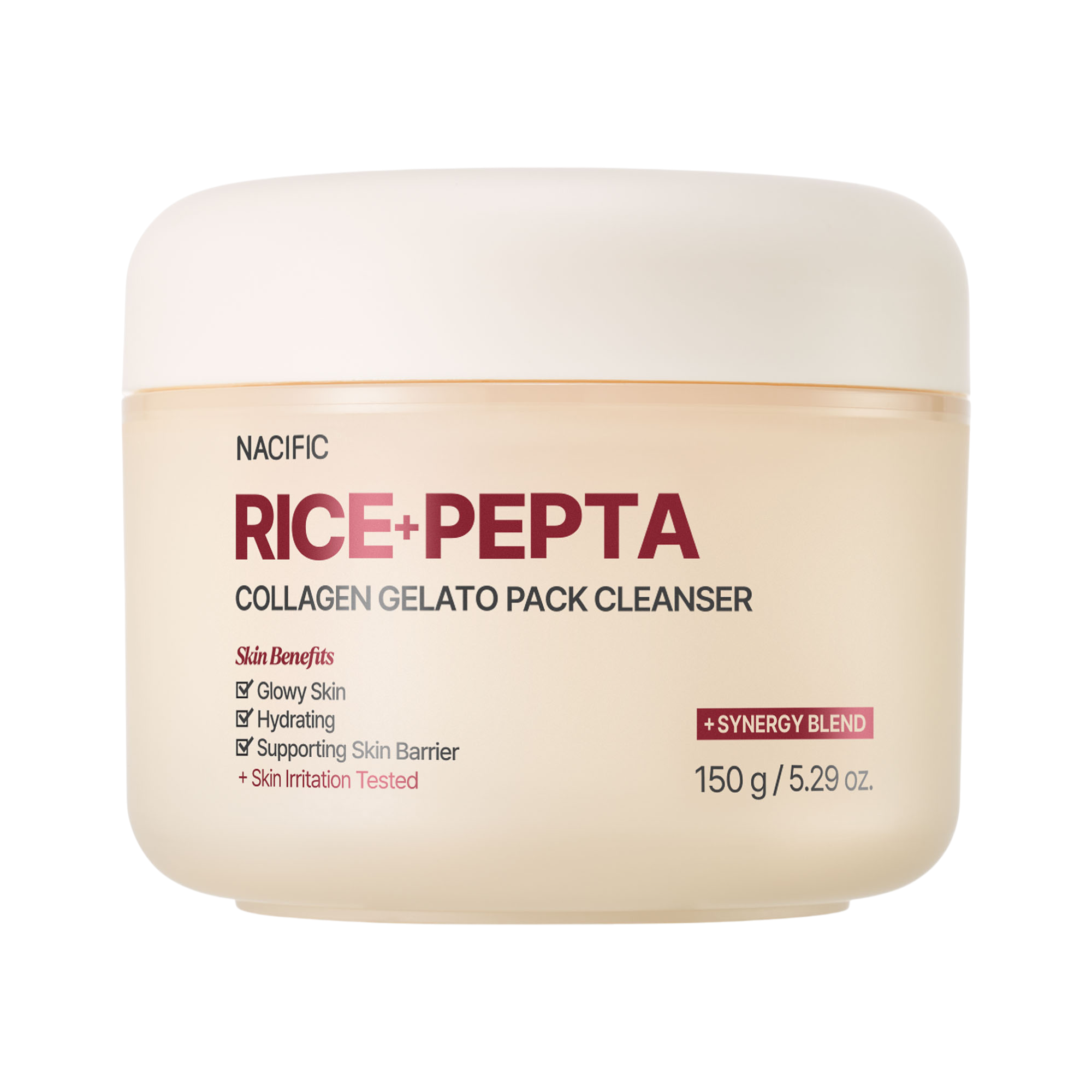 NACIFIC RICE+PEPTA COLLAGEN GELATO PACK CLEANSER Maschera detergente e gel detergente viso 2in1, 150 g