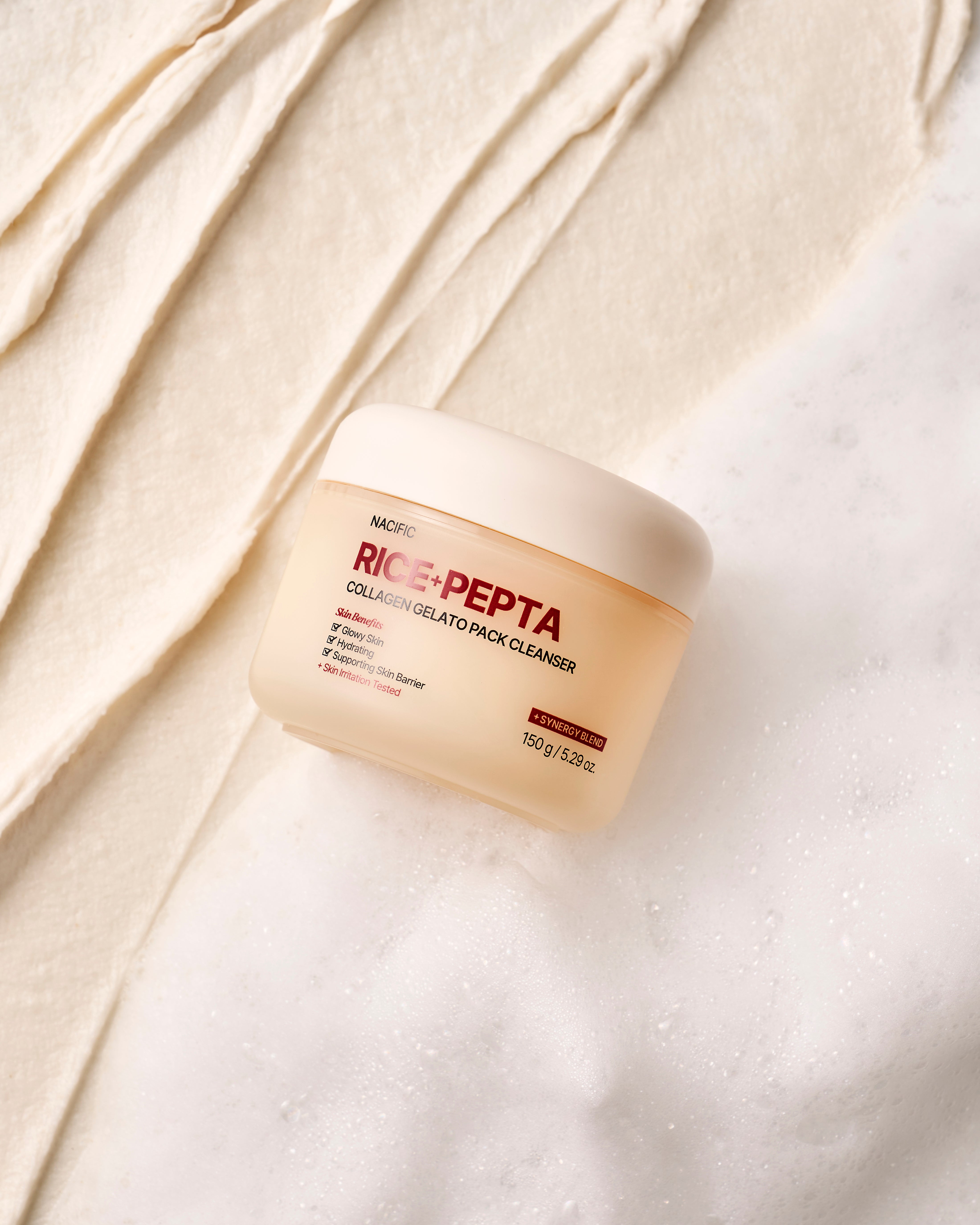NACIFIC RICE+PEPTA COLLAGEN GELATO PACK CLEANSER Oczyszczająca maska i żel do mycia twarzy 2w1, 150 g #4