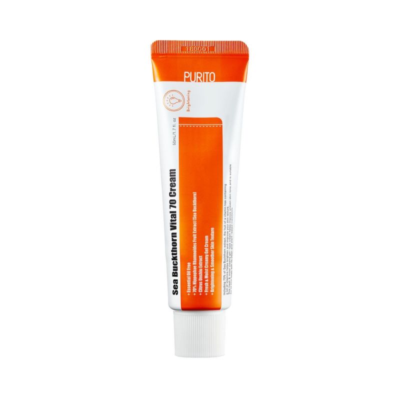 Purito Seoul PURITO SEA BUCKTHORN VITAL 70 CREAM Rewitalizujący krem-żel z ekstraktem z rokitnika 60 ml — Składniki i ocena